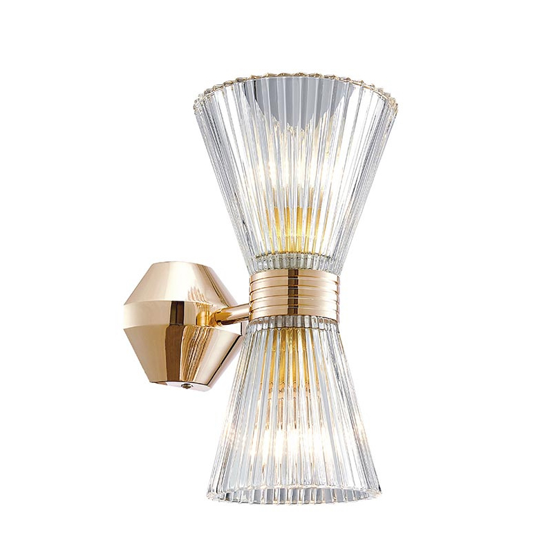 Бра Glass Horn Light gold Прозрачное Стекло Глянцевое золото Бра Glass Horn Light gold Прозрачное Стекло Глянцевое золото в Тюмени | Loft Concept
