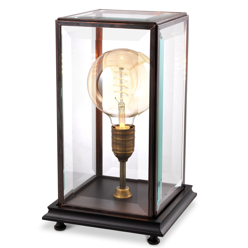 Настольная лампа Eichholtz Table Lamp Easton Черный Бронза Прозрачный Настольная лампа Eichholtz Table Lamp Easton Черный Бронза Прозрачный в Тюмени | Loft Concept