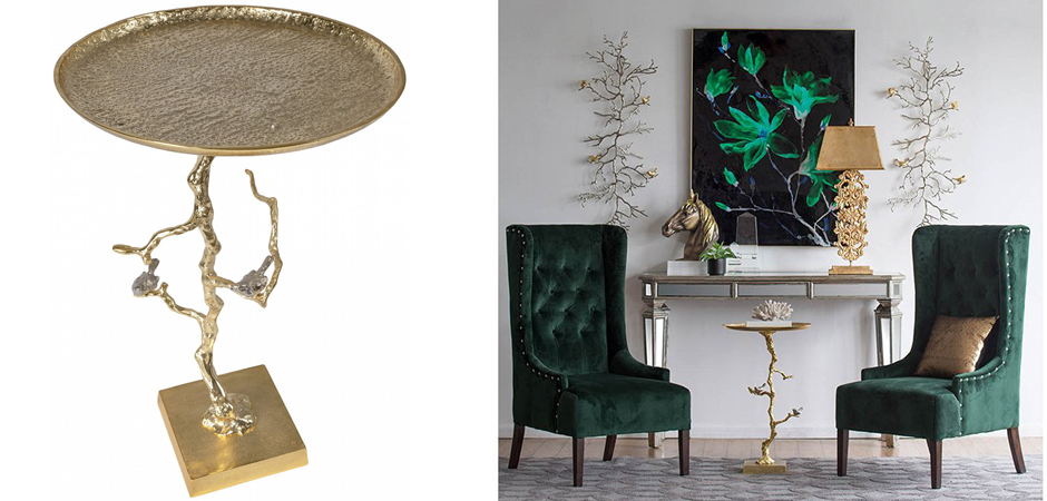 Приставной столик Tree Branch & Bird Gold Приставной столик Tree Branch & Bird Gold - Loft-Concept в Тюмени
