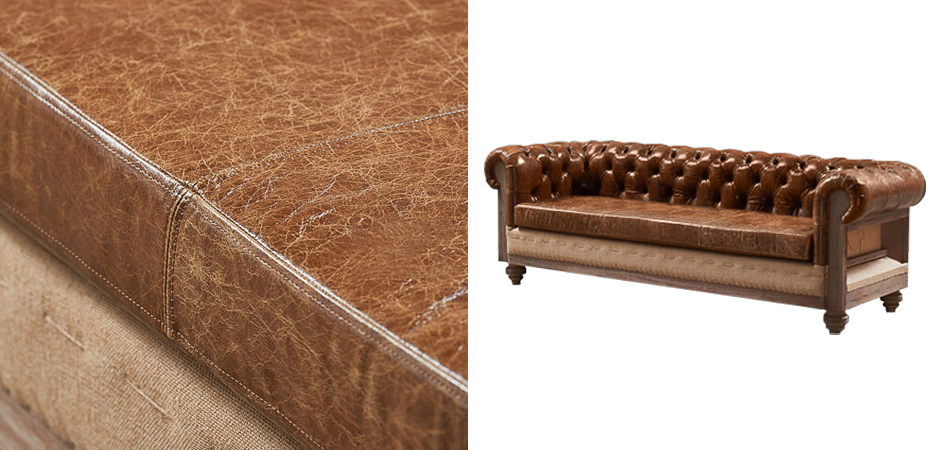 Диван Deconstructed Chesterfield Sofa triple Brown leather Диван Deconstructed Chesterfield Sofa triple Brown leather - Loft-Concept в Тюмени