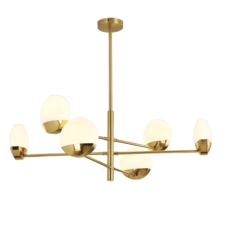 Люстра Perla Chandelier Глянцевое золото Белый Люстра Perla Chandelier Глянцевое золото Белый в Тюмени | Loft Concept