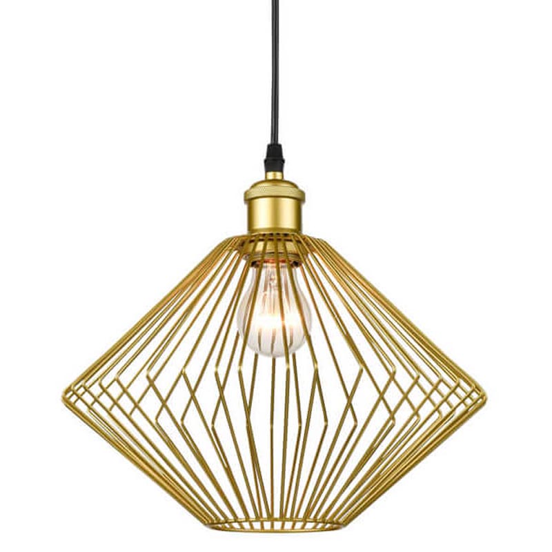 Подвесной светильник Loft Wire Cage gold Золотой Черный Подвесной светильник Loft Wire Cage gold Золотой Черный в Тюмени | Loft Concept