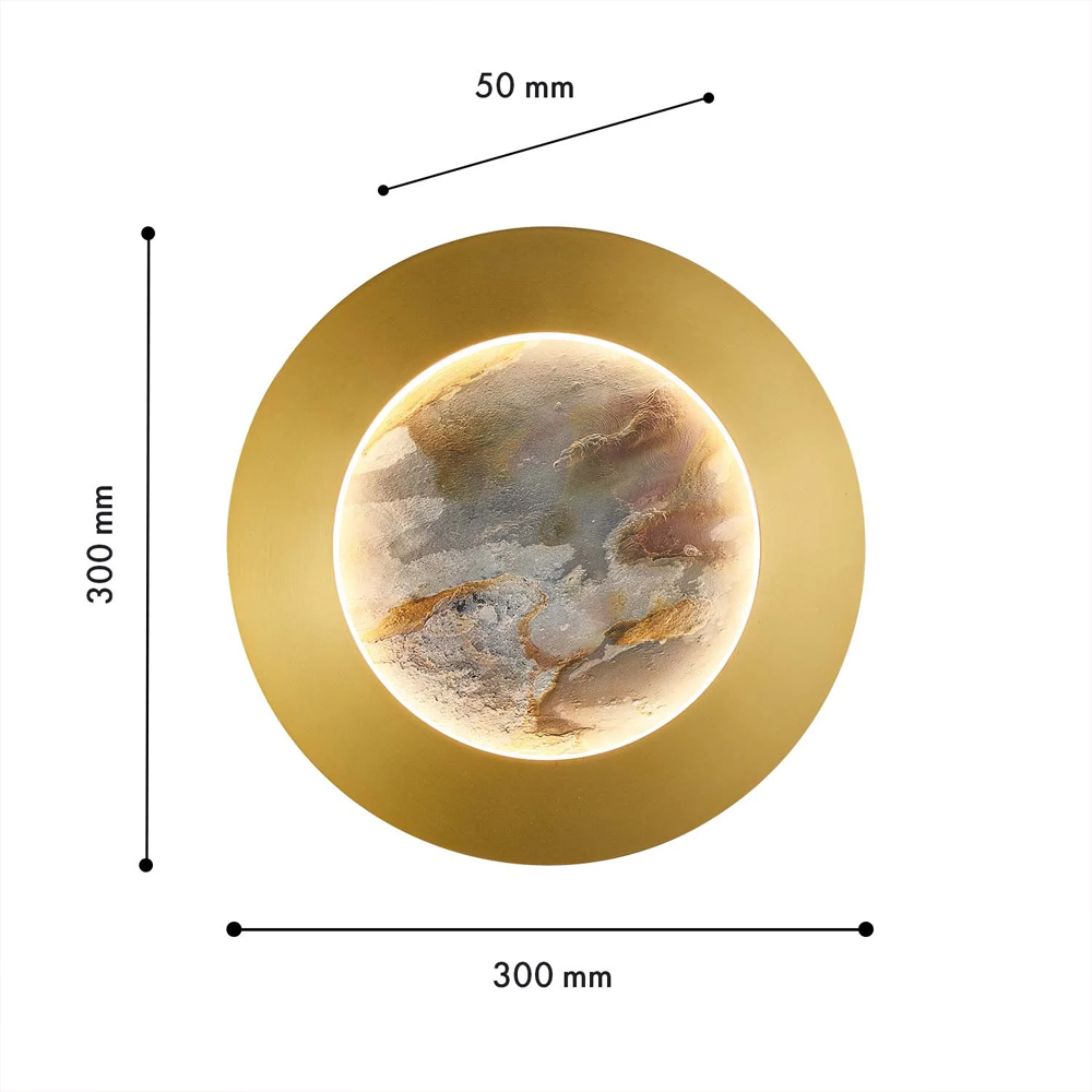 Бра в форме диска цвета латунь Brass Borders в Тюмени