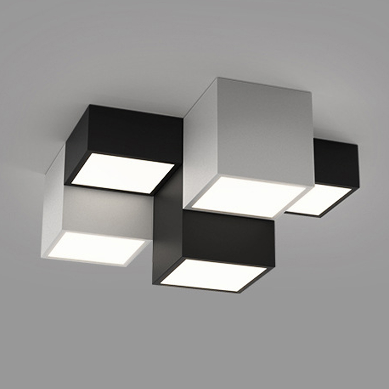 Комбинация из 5-ти геометрических потолочных светильников Five Geometric Lamps Черный Белый Комбинация из 5-ти геометрических потолочных светильников Five Geometric Lamps Черный Белый в Тюмени | Loft Concept