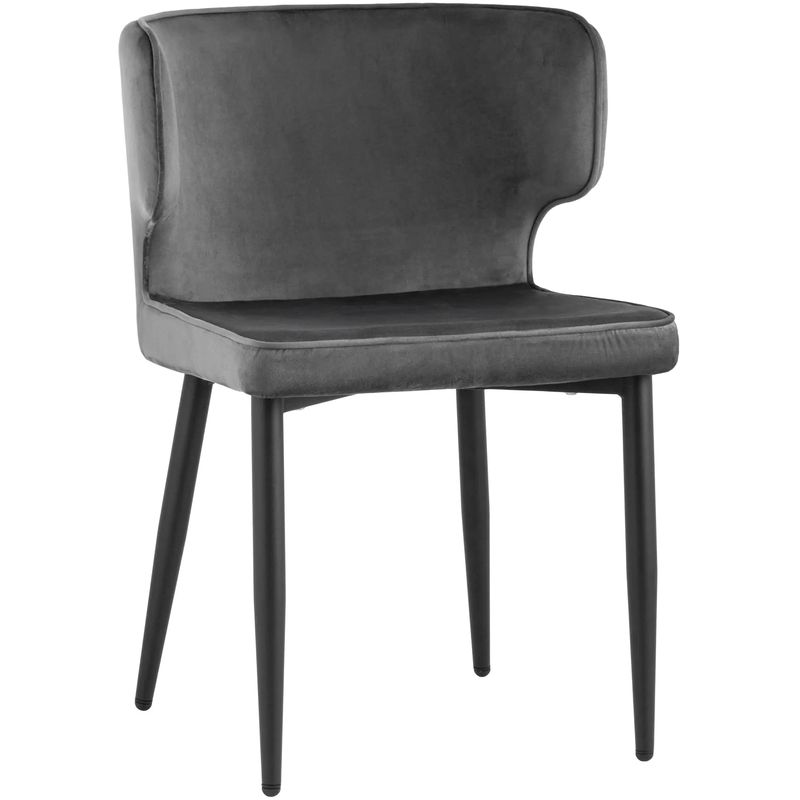 Стул Mateo Chair Серый Велюр Серый Черный Стул Mateo Chair Серый Велюр Серый Черный в Тюмени | Loft Concept
