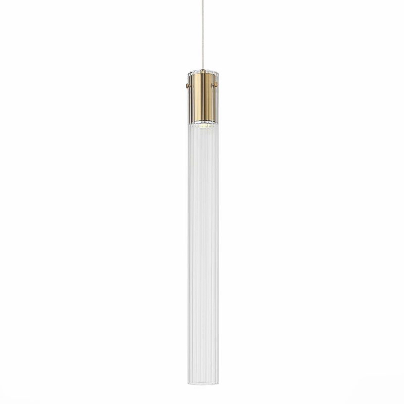 Подвесной светильник Jenae Glass Tube 65 Латунь Прозрачный Подвесной светильник Jenae Glass Tube 65 Латунь Прозрачный в Тюмени | Loft Concept