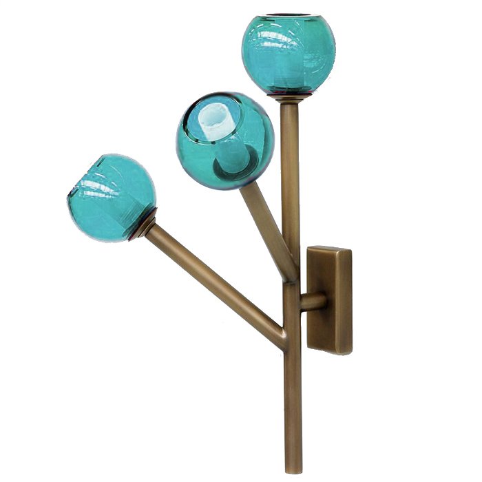 Бра Last Night Wall Lamp Turquoise Латунь Бирюзовый Бра Last Night Wall Lamp Turquoise Латунь Бирюзовый в Тюмени | Loft Concept