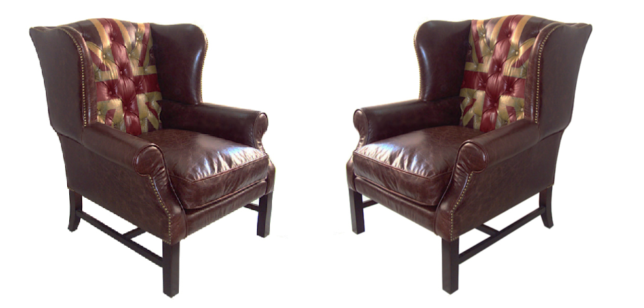 Кресло Leather Аrmchair Union Jack Кресло Leather Аrmchair Union Jack - Loft-Concept в Тюмени