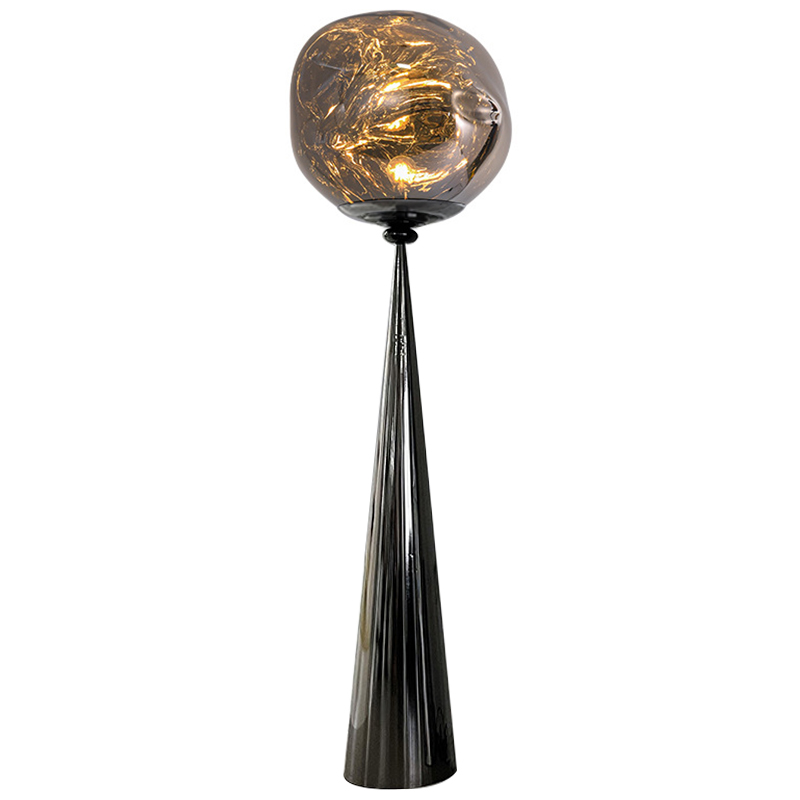 Торшер Kaine Glass Metal Floor Lamp Прозрачное Стекло Черный Серебряный Стекло Смок Торшер Kaine Glass Metal Floor Lamp Прозрачное Стекло Черный Серебряный Стекло Смок в Тюмени | Loft Concept
