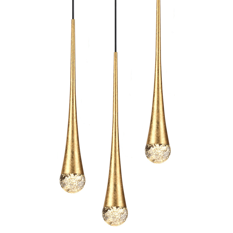 Подвесной светильник Golden Drop Lamp Золотой Прозрачное Стекло Подвесной светильник Golden Drop Lamp Золотой Прозрачное Стекло в Тюмени | Loft Concept