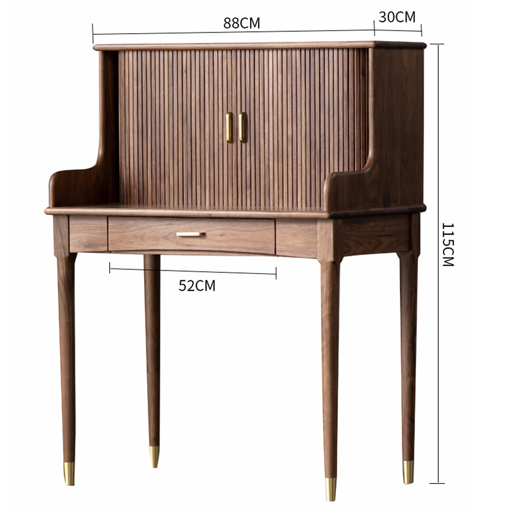 Туалетный стол деревянный с ящиком и зеркалом Moon Walnut Furniture Туалетный стол деревянный с ящиком и зеркалом Moon Walnut Furniture в Тюмени