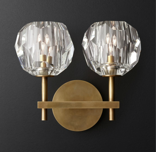 Бра Бра RH Boule de Cristal Double Sconce Brass Латунь Бра Бра RH Boule de Cristal Double Sconce Brass Латунь в Тюмени | Loft Concept