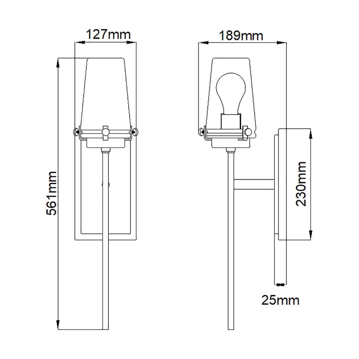 Бра с прозрачным стеклянным плафоном Kichler в Тюмени