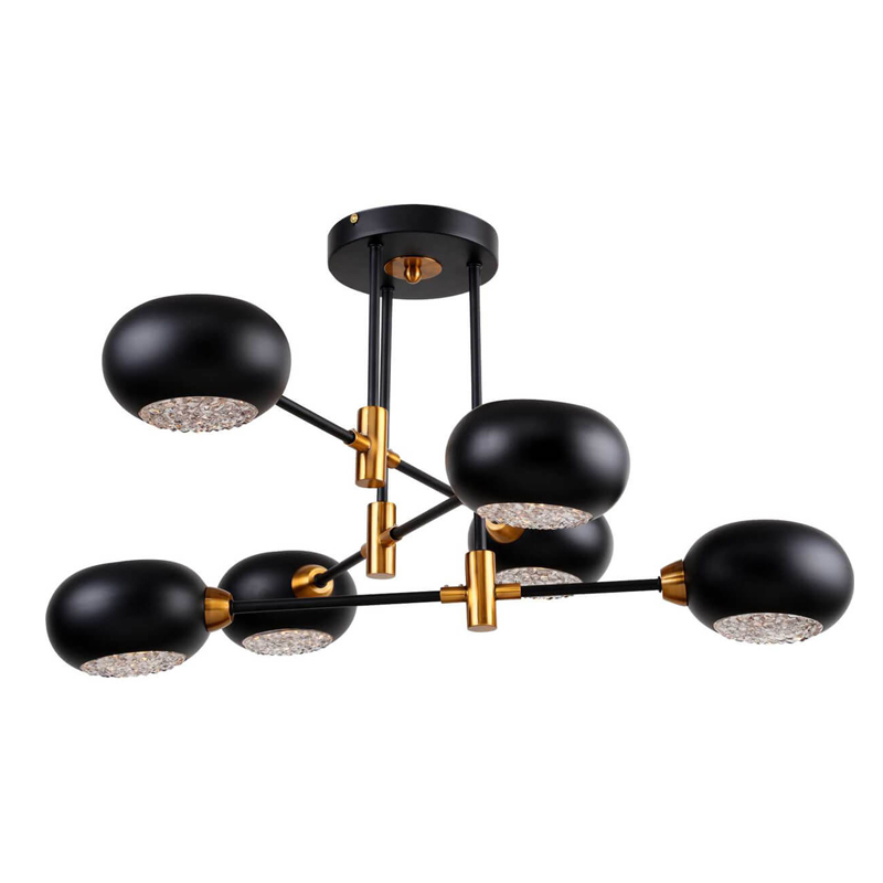 Потолочный светильник Lamp Solar System 6 Черный матовый Золотой Потолочный светильник Lamp Solar System 6 Черный матовый Золотой в Тюмени | Loft Concept