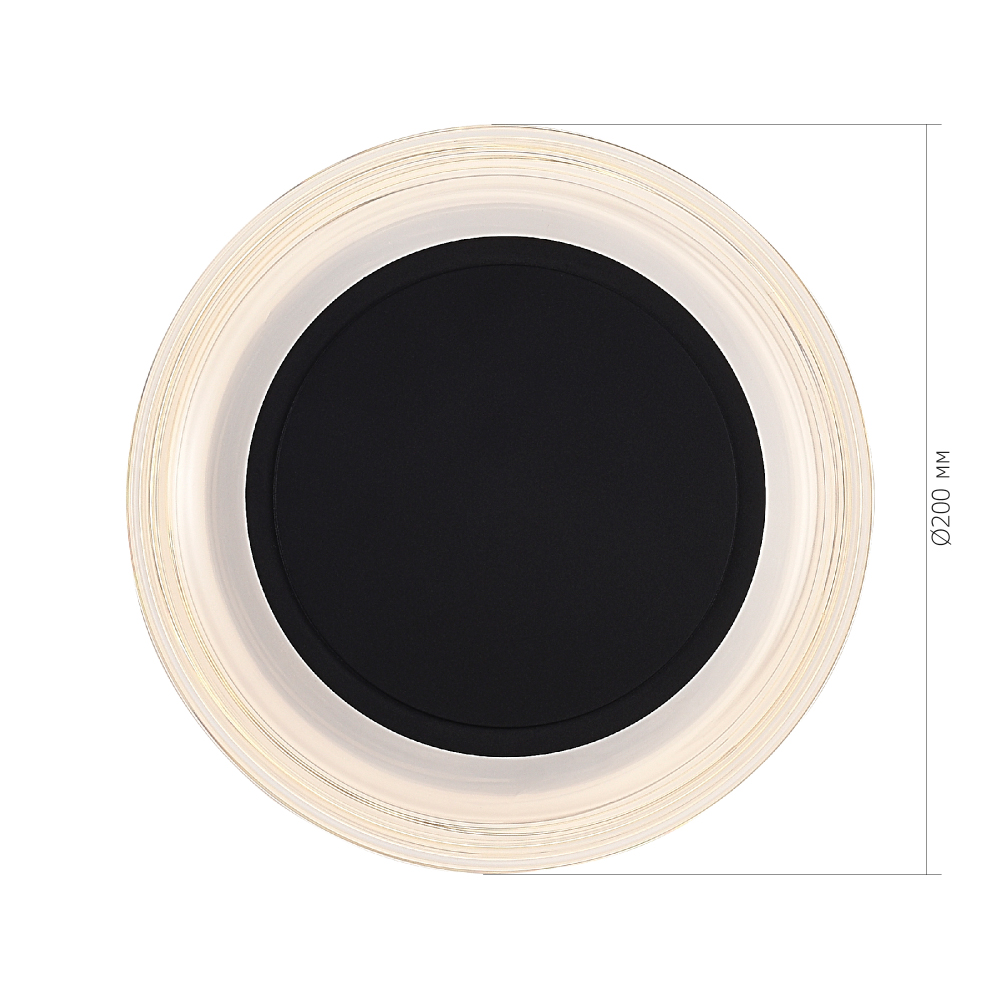 Бра круглое черный/прозрачный Plumpness LED 7 в Тюмени