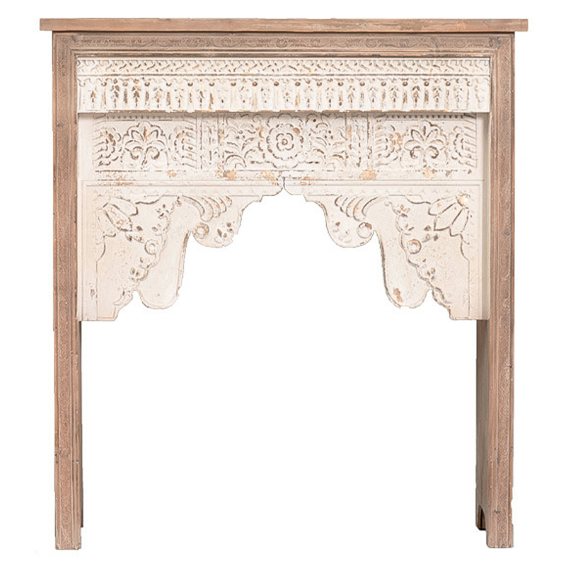 Консоль Indian Antique White Furniture Indra Console Бежевый Древесина Консоль Indian Antique White Furniture Indra Console Бежевый Древесина в Тюмени | Loft Concept