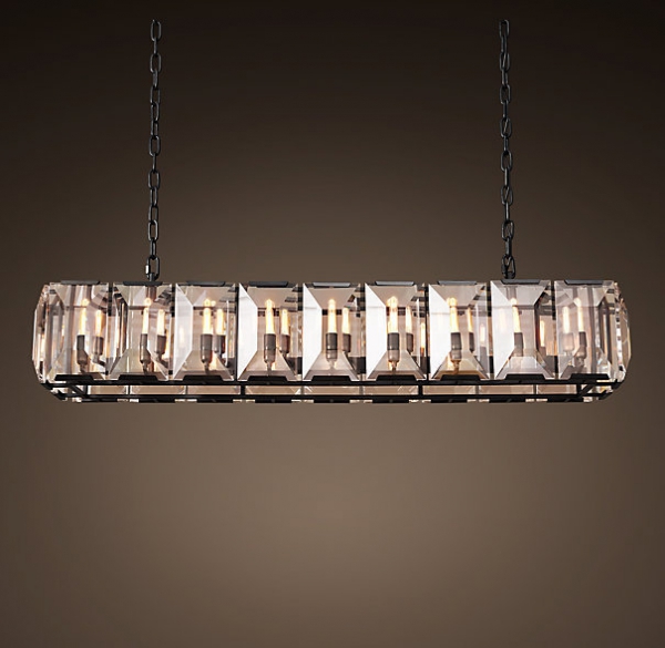 Люстра RH Harlow Crystal Square Chandelier 18 Черный Люстра RH Harlow Crystal Square Chandelier 18 Черный в Тюмени | Loft Concept