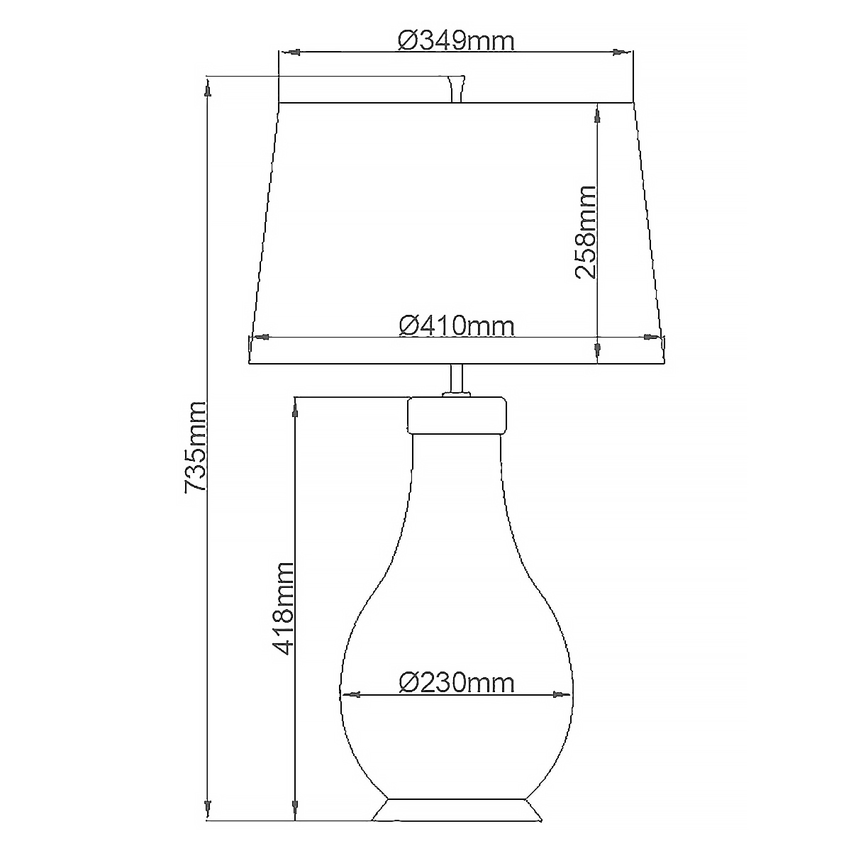 Настольная лампа с коническим дымчато-зелёным абажуром из искусственного шёлка Quintiesse в Тюмени