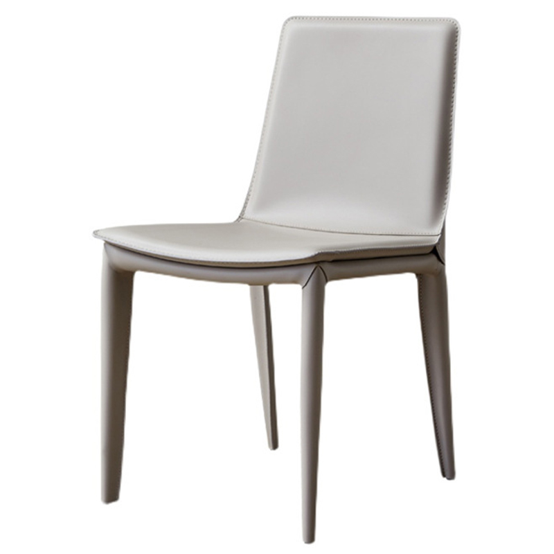 Стул с кожаной обивкой Elbert Chair White Белый Белый Стул с кожаной обивкой Elbert Chair White Белый Белый в Тюмени | Loft Concept