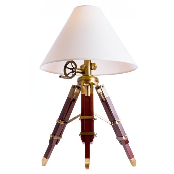 Настольная лампа Telescopo Table Lamp Латунь Белый Настольная лампа Telescopo Table Lamp Латунь Белый в Тюмени | Loft Concept