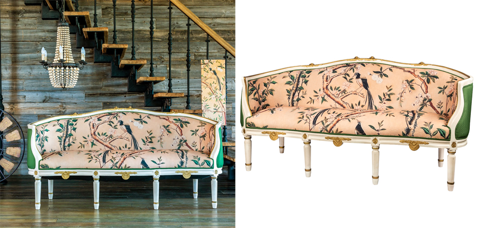Диван Beige and Green Chinoiserie Sofa - Loft-Concept в Тюмени