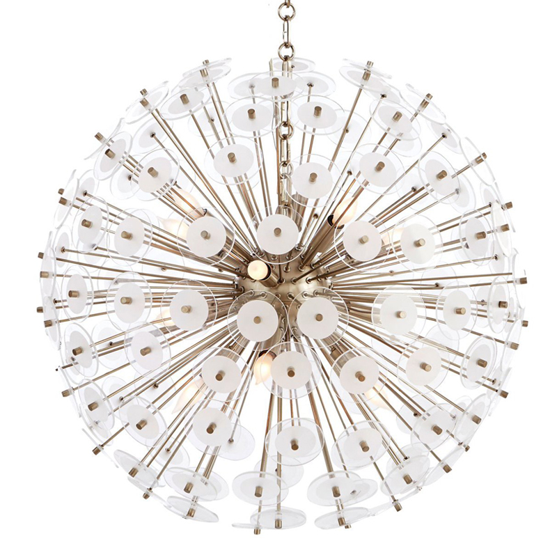 Люстра White Disco Glass Sputnik Chandelier 56 Серебряный Белый Люстра White Disco Glass Sputnik Chandelier 56 Серебряный Белый в Тюмени | Loft Concept