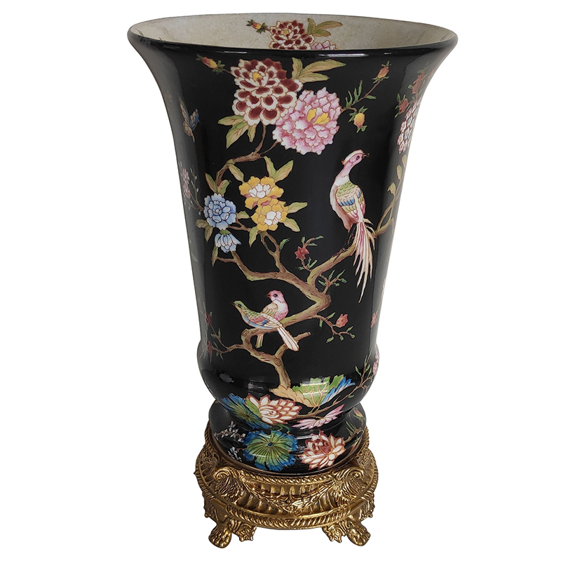 Ваза Black Vase Flowers Birds Бронза Черный Мульти Ваза Black Vase Flowers Birds Бронза Черный Мульти в Тюмени | Loft Concept