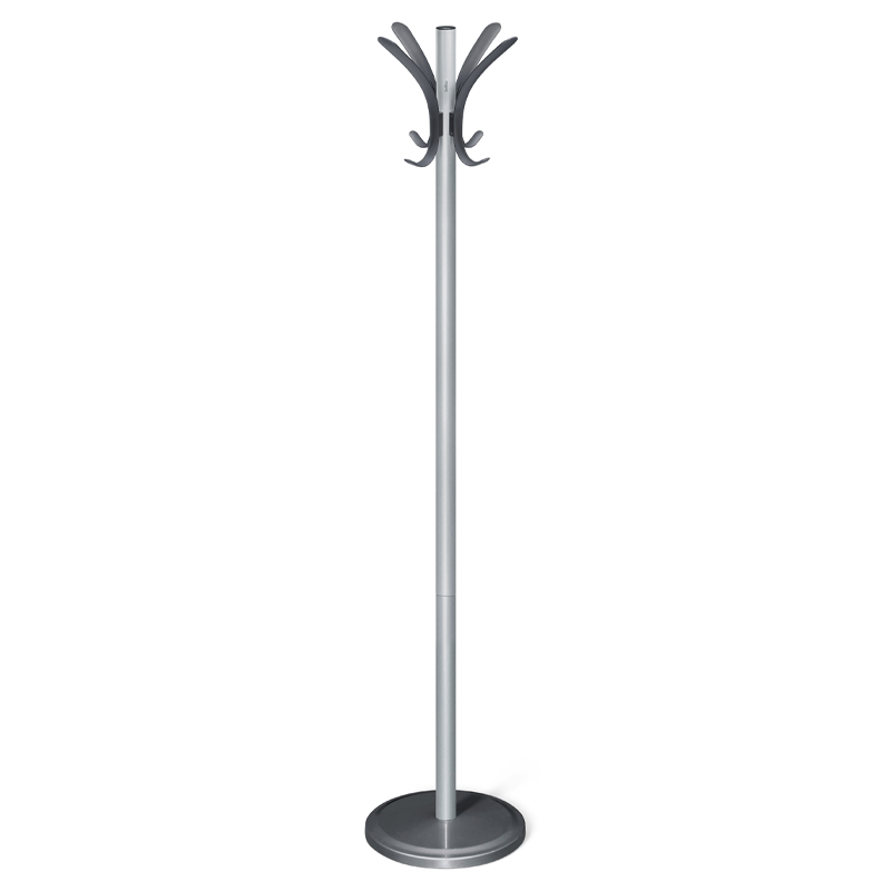 Вешалка серого цвета с 4-мя крючками из пластика Curves Hangers Серый Хром Вешалка серого цвета с 4-мя крючками из пластика Curves Hangers Серый Хром в Тюмени | Loft Concept