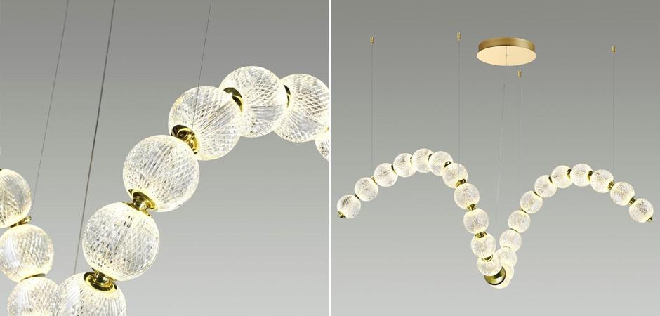 Светодиодная люстра Crystal Globule Spiral Золото Светодиодная люстра Crystal Globule Spiral Золото - Loft-Concept в Тюмени