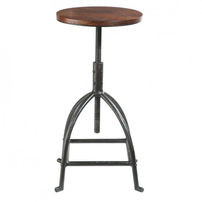 Барный стул Industrial Bar Oak Barstool Сталь Коричневый Барный стул Industrial Bar Oak Barstool Сталь Коричневый в Тюмени | Loft Concept