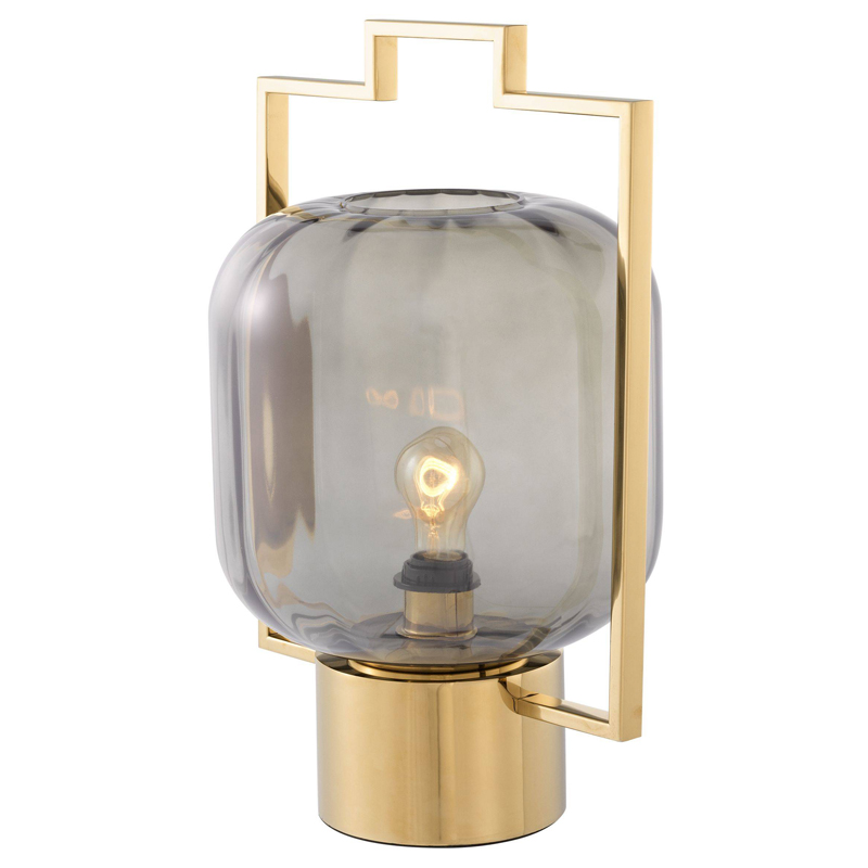 Настольная лампа Eichholtz Table Lamp Wang Золотой Стекло Смок Настольная лампа Eichholtz Table Lamp Wang Золотой Стекло Смок в Тюмени | Loft Concept