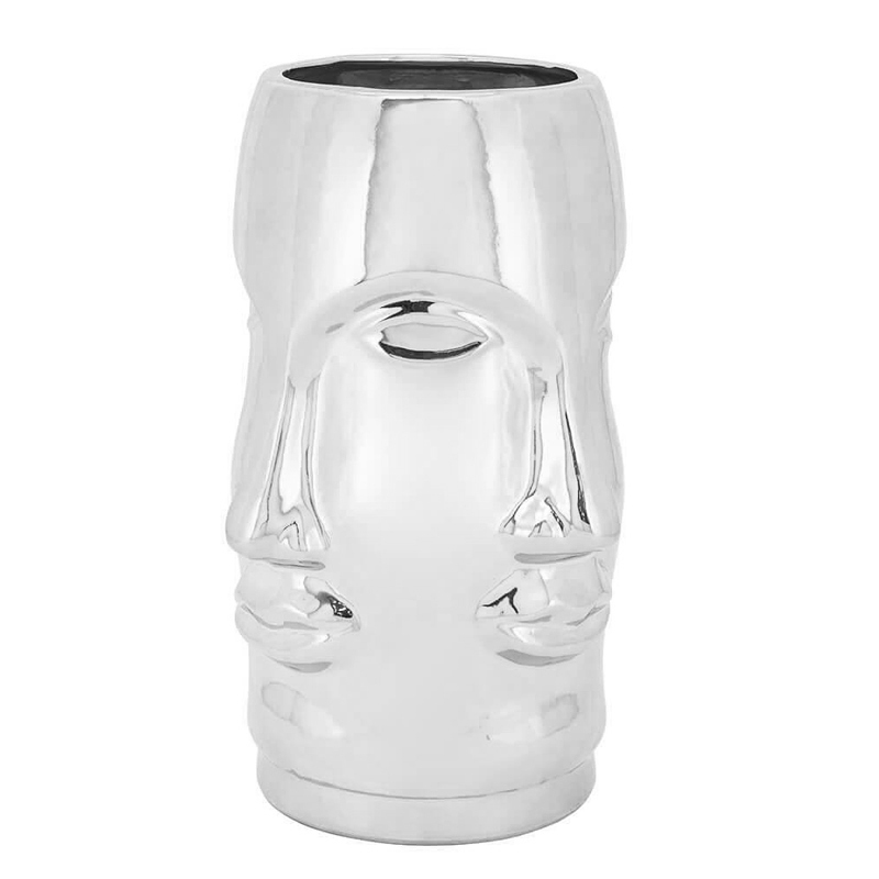 Ваза VASE MING FACE Silver Серебряный Ваза VASE MING FACE Silver Серебряный в Тюмени | Loft Concept