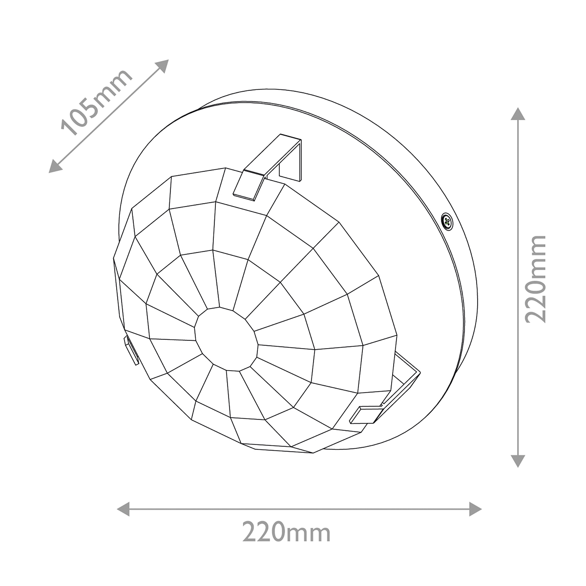 Бра округлой формы с многогранным стеклянным плафоном Hinkley в Тюмени