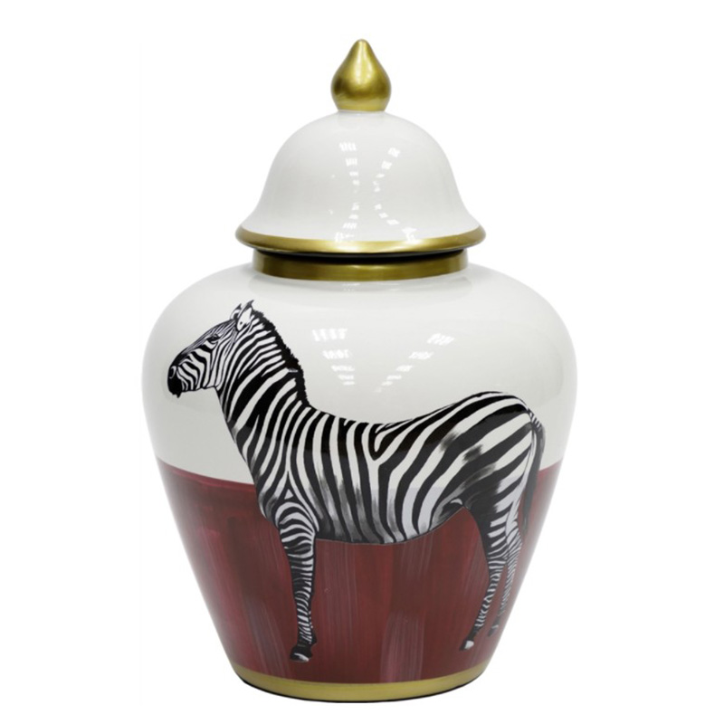 Ваза Zebra Vase white and red Белый Черный Золотой Красный Ваза Zebra Vase white and red Белый Черный Золотой Красный в Тюмени | Loft Concept