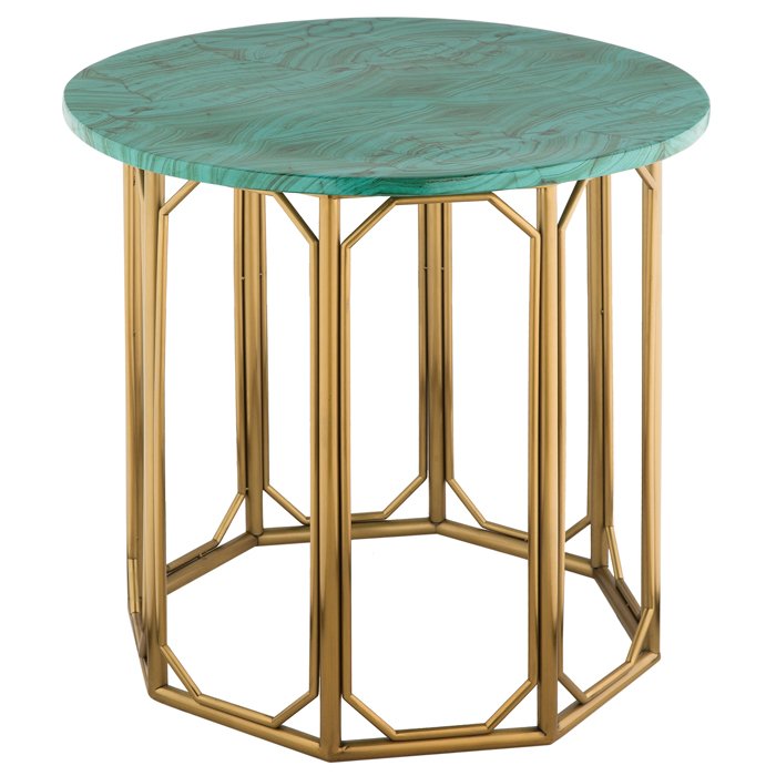 Malachite Modern Side Tables Малахит (зеленый) Золотой Malachite Modern Side Tables Малахит (зеленый) Золотой в Тюмени | Loft Concept