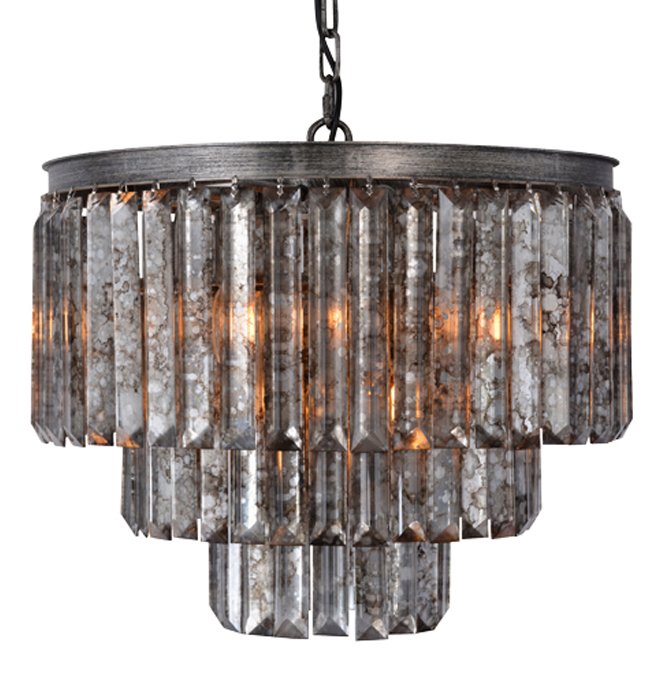 Подвесной светильник ODEON Aged Glass Chandelier Серебряный Подвесной светильник ODEON Aged Glass Chandelier Серебряный в Тюмени | Loft Concept