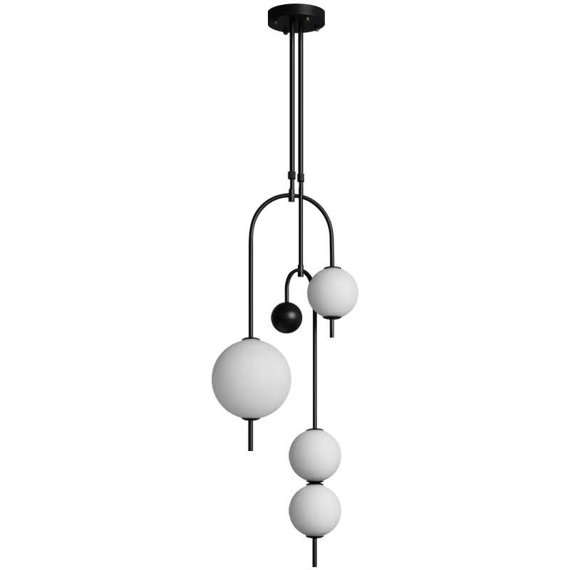 Люстра Balance Beads Черный Белый Люстра Balance Beads Черный Белый в Тюмени | Loft Concept