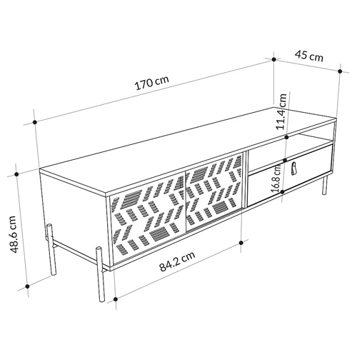 ТВ-тумба с раздвижными дверцами Mallin Metal TV Stand ТВ-тумба с раздвижными дверцами Mallin Metal TV Stand в Тюмени