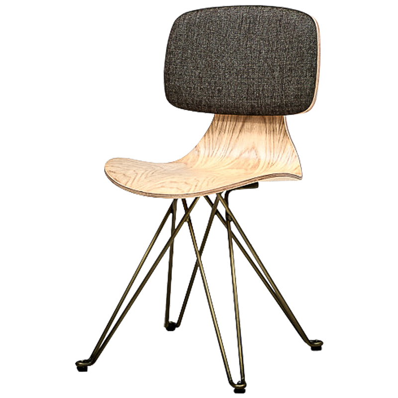 Стул Adela Loft Stool Древесина Бронза Серый Стул Adela Loft Stool Древесина Бронза Серый в Тюмени | Loft Concept