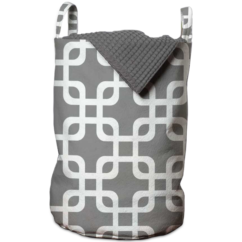 Корзина Squares on Gray Basket Серый Белый Корзина Squares on Gray Basket Серый Белый в Тюмени | Loft Concept