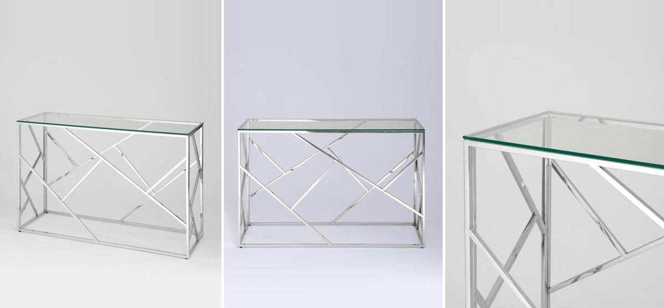 Консоль Geometry Serene Phoenix Silver - фото