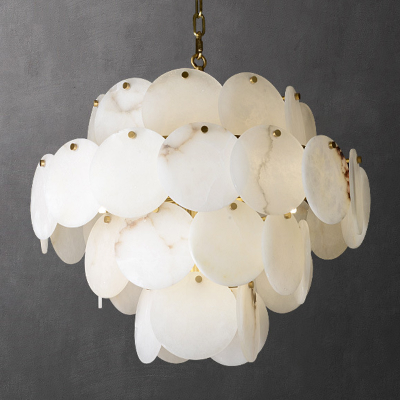 Люстра Letizia Marble Four Tiered Chandelier Латунь Белый Мрамор Bianco Люстра Letizia Marble Four Tiered Chandelier Латунь Белый Мрамор Bianco в Тюмени | Loft Concept