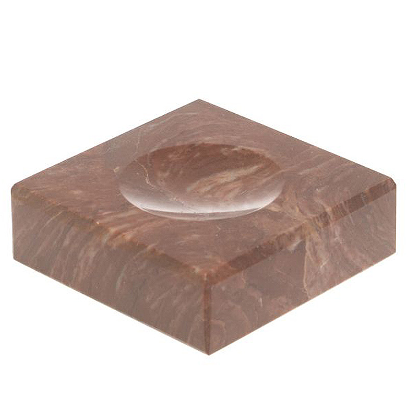 Подставка под шар квадратная из натурального камня Лемезит Natural Stone Sphere Stands Коричневый в Тюмени | Loft Concept 