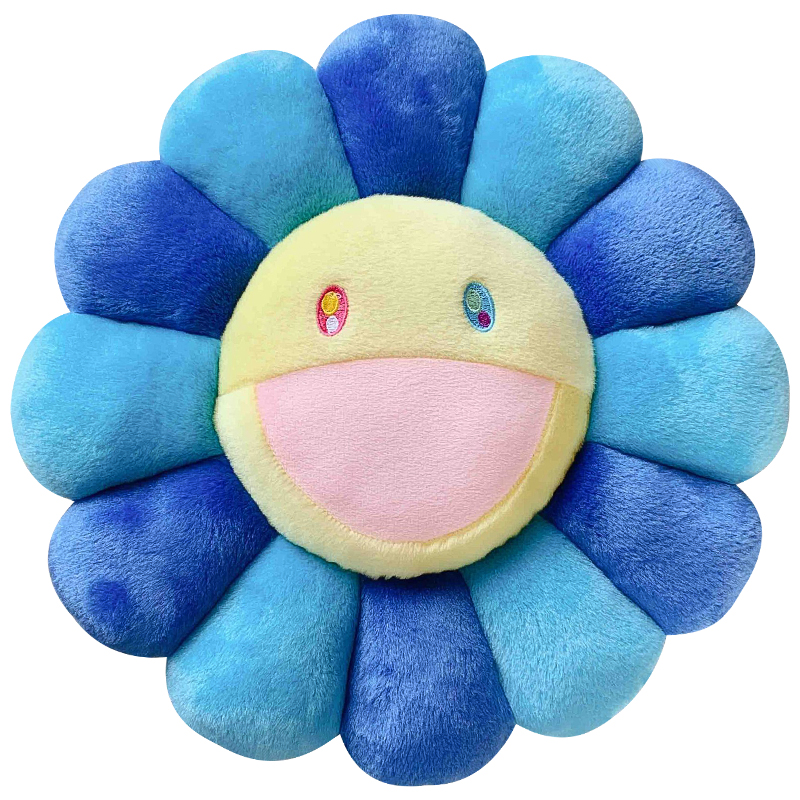 Подушка Takashi Murakami Blue Голубой Синий Подушка Takashi Murakami Blue Голубой Синий в Тюмени | Loft Concept