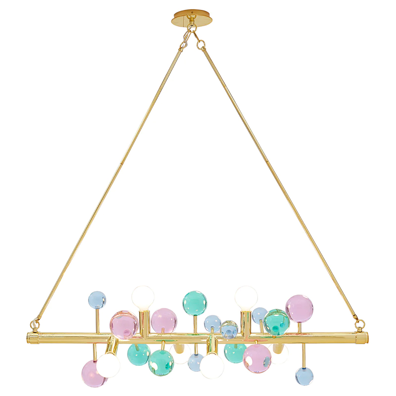 Светильник Jonathan Adler GLOBO SIX-LIGHT LINEAR CHANDELIER Multi Мульти Золотой Светильник Jonathan Adler GLOBO SIX-LIGHT LINEAR CHANDELIER Multi Мульти Золотой в Тюмени | Loft Concept