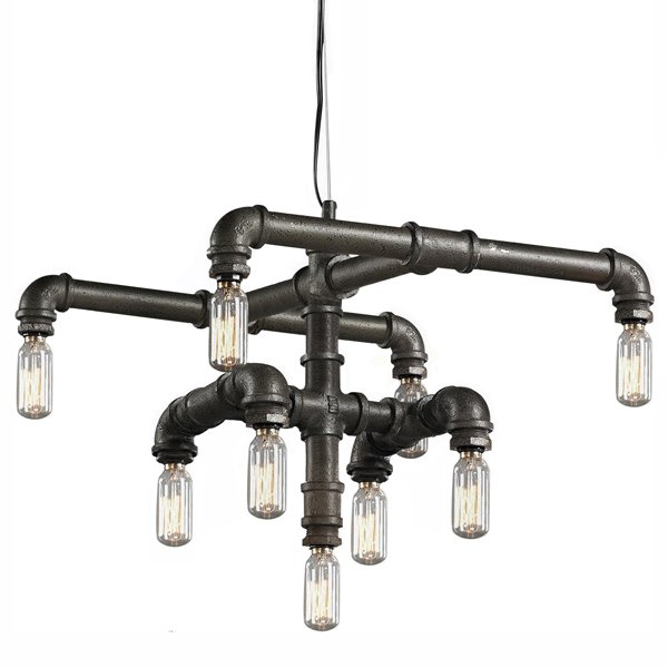 Люстра Water Pipe Connect T9 II Графит Люстра Water Pipe Connect T9 II Графит в Тюмени | Loft Concept