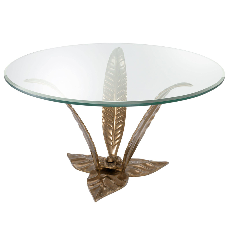Кофейный стол Eichholtz Coffee Table Plantation Прозрачный Винтажная латунь Кофейный стол Eichholtz Coffee Table Plantation Прозрачный Винтажная латунь в Тюмени | Loft Concept
