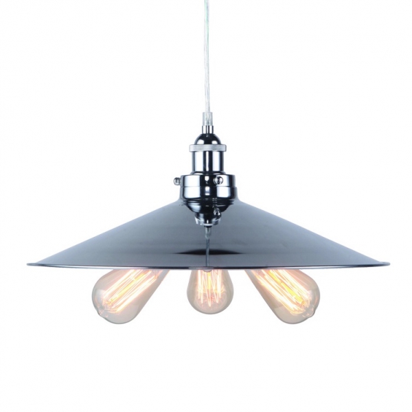 Подвесной светильник 20th C. Factory Filament Metal Triple Pendant rh Хром Подвесной светильник 20th C. Factory Filament Metal Triple Pendant rh Хром в Тюмени | Loft Concept