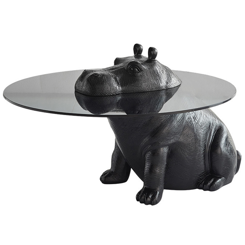 Кофейный Стол Бегемот Hippo Sitting Coffee Table Черный Прозрачный Кофейный Стол Бегемот Hippo Sitting Coffee Table Черный Прозрачный в Тюмени | Loft Concept