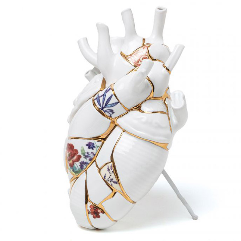 Ваза Seletti Love in Bloom Kintsugi Белый Золотой Мульти Ваза Seletti Love in Bloom Kintsugi Белый Золотой Мульти в Тюмени | Loft Concept